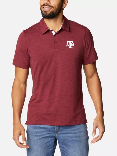 Men's Collegiate Tech Trail™ Polo - Texas A&M TAM - Deep Maroon