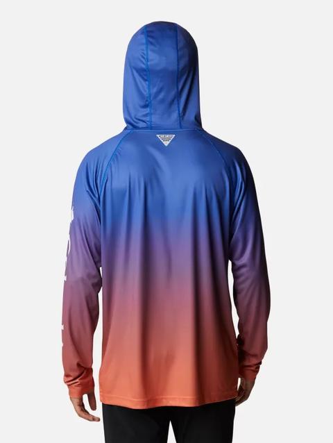 Men's Collegiate PFG Super Terminal Tackle™ Hoodie - Florida FLA - Azul Gradient Print