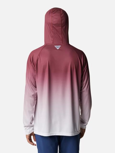 Men's Collegiate PFG Super Terminal Tackle™ Hoodie - Florida State FSU - Cabernet Gradient Print