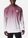 Men's Collegiate PFG Super Terminal Tackle™ Hoodie - Texas A&M TAM - Deep Maroon Gradient Print