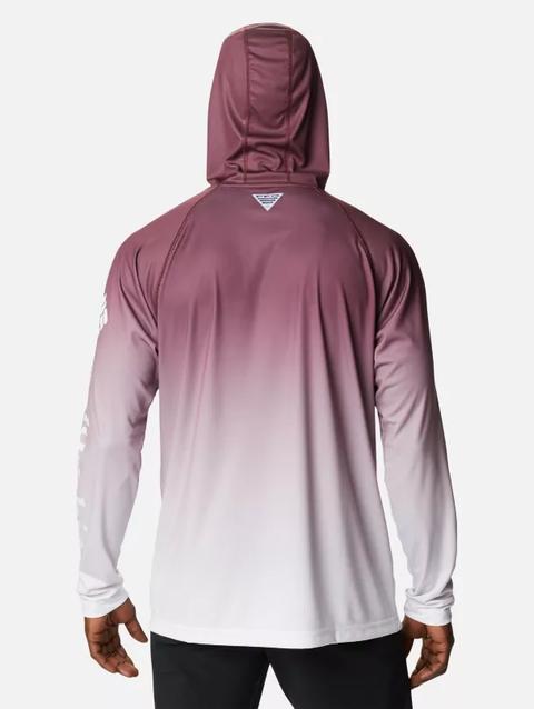 Men's Collegiate PFG Super Terminal Tackle™ Hoodie - Texas A&M TAM - Deep Maroon Gradient Print