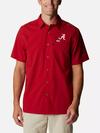 Men's Collegiate PFG Slack Tide™ Camp Shirt - Alabama ALA - Red Velvet