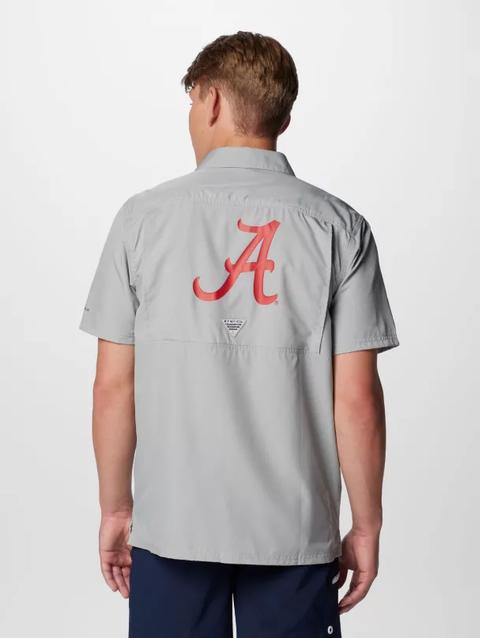 Men's Collegiate PFG Slack Tide™ Camp Shirt - Alabama ALA - Columbia Grey