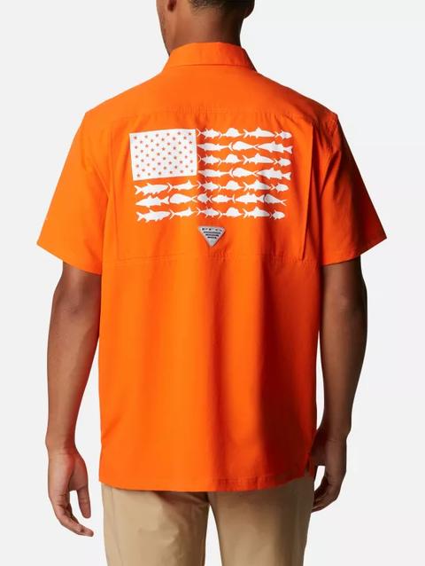 Men's Collegiate PFG Slack Tide™ Camp Shirt - Clemson CLE - Spark Orange