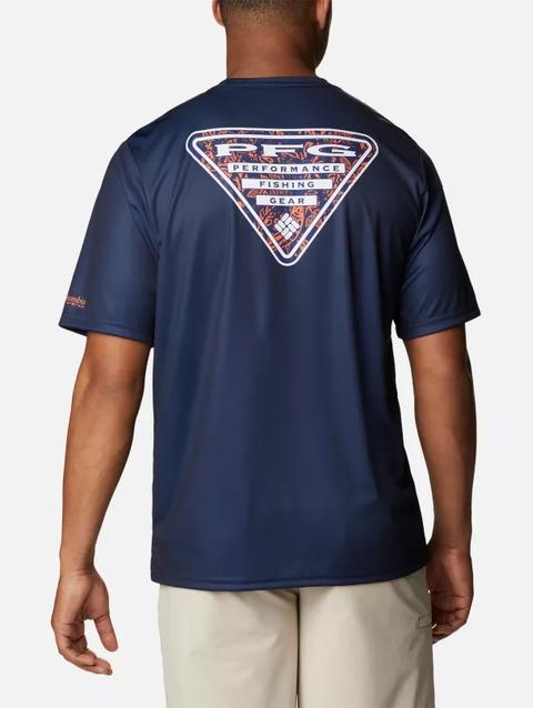 Men's Collegiate PFG Terminal Tackle™ Short Sleeve Shirt - Auburn AUB - Collegiate Navy