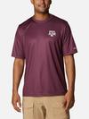 Men's Collegiate PFG Terminal Tackle™ Short Sleeve Shirt - Texas A&M TAM - Deep Maroon