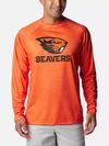 Men's Collegiate PFG Terminal Tackle™ Heather Long Sleeve Shirt - Oregon State OSU - Tangy Orange Heather