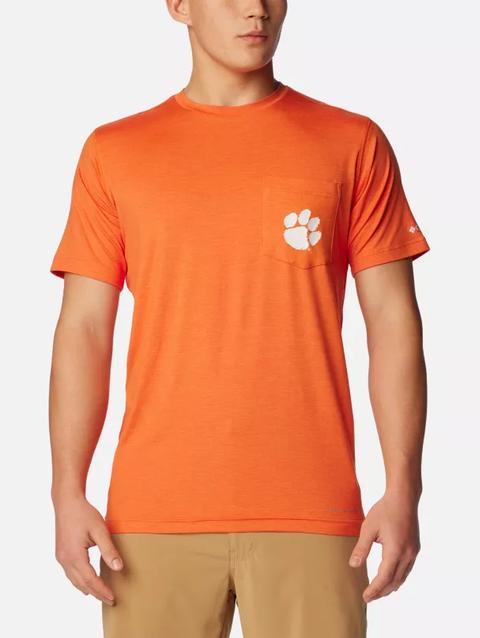 Men's Collegiate Tech Trail™ Short Sleeve Shirt -  Clemson CLE - Spark Orange