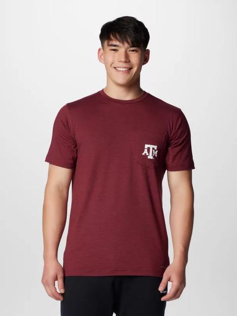 Men's Collegiate Tech Trail™ Short Sleeve Shirt - Texas A&M TAM - Deep Maroon