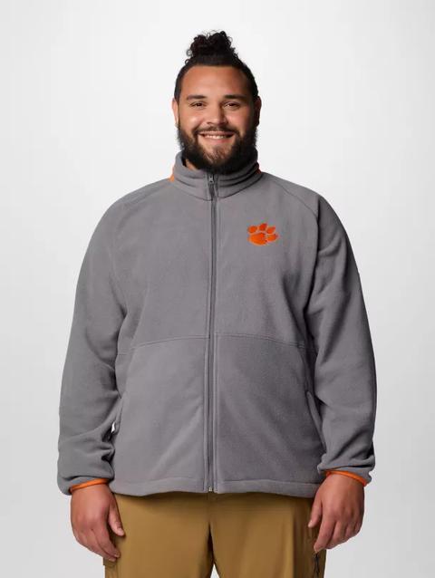 Men's Collegiate Flanker™ IV Fleece Jacket - Clemson - Big CLE - City Grey, Spark Orange