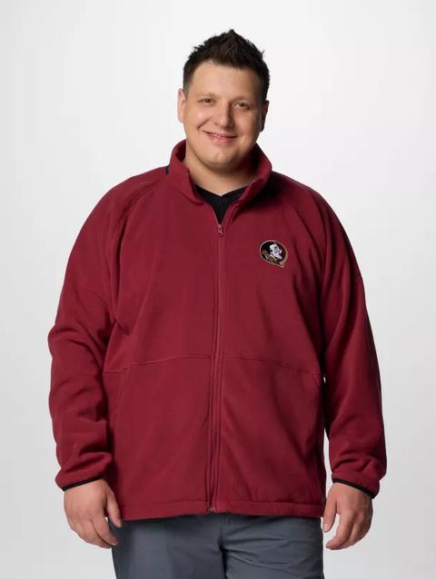 Men's Collegiate Flanker™ IV Fleece Jacket - Florida State - Big FSU - Cabernet, Black