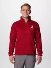 Men's Collegiate Sweater Weather™ Fleece Half Zip Pullover - Alabama ALA - Red Velvet Heather