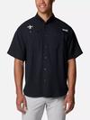 Men's PFG Tamiami™ Short Sleeve Shirt - New Orleans Saints FNS - Black