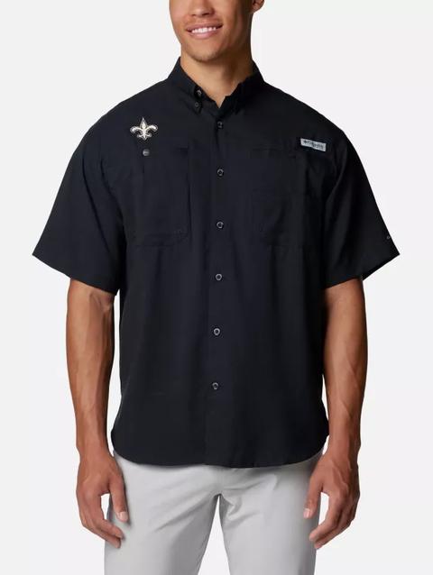 Men's PFG Tamiami™ Short Sleeve Shirt - New Orleans Saints FNS - Black