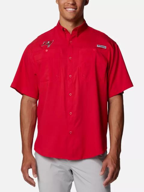 Men's PFG Tamiami™ Short Sleeve Shirt - Tampa Bay Buccaneers FTB - Intense Red