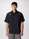 Men's PFG Tamiami™ Colorblocked Short Sleeve Shirt - New Orleans Saints FNS - Black, Vegas Gold