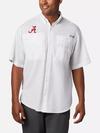 Men's Collegiate PFG Tamiami™ Short Sleeve Shirt - Alabama ALA - White