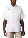 Men's Collegiate PFG Tamiami™ Short Sleeve Shirt - Georgia UGA - White